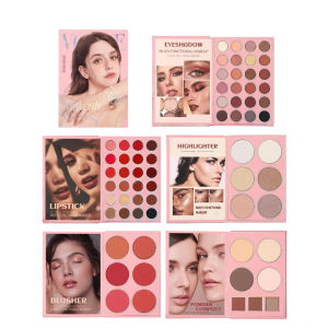 Multifunctional matte eyeshadow palette book highlight concealer blush pearlescent eyeshadow box