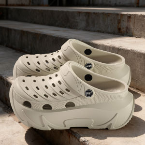 [Free Shipping] Trendy 9Cm Non-Slip Platform Sandals For Women Suitable For Outdoor Wear In Summer With Thick Soles And A Perforated Design