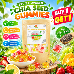 (BUY 1 GET 1) Sugar Free Chia Seed Gummies Fruit Flavor | Healthy Diet Snack 50G/100G/250G