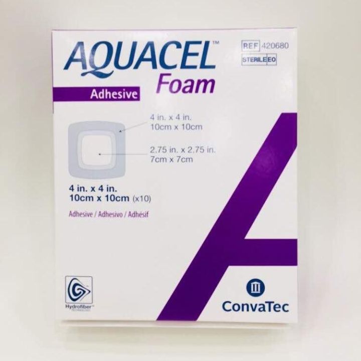 AQUACEL foam (Adhesive) 4x4 10cm x 10cm dressing Lazada