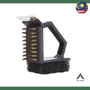 Chill Journey BBQ Cleaning Brush | Multifunction Grill Scrubber with Sponge Brush and Steel Brush