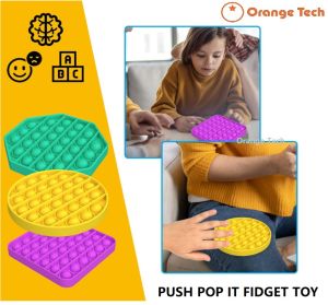 Push Pop It Bubble Fidget Sensory Silicone Toy Release Stress Anxiety Children Kid Toy TY13 [READY STOCK KL]