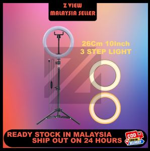 10inch/26cm Protable Selfie Ring Light With Clamp For Youtube Live Streaming Studio Video Led Dimmable Photography Lighting Use for Outdoor photo light Filling light