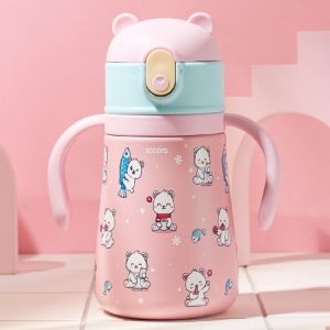 Scoora Tobi Botol Minum Stainless Anak 2in1 Gagang Handle dan Tali