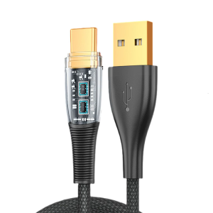 100W Type C Charging Cable with LED Display Aluminum Cable Upgrades Fast Charging Type C Cable for Smarphones