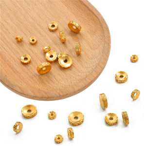 6/8/10/12mm 24K Gold Plated Brass Septa DIY Jewelry Making