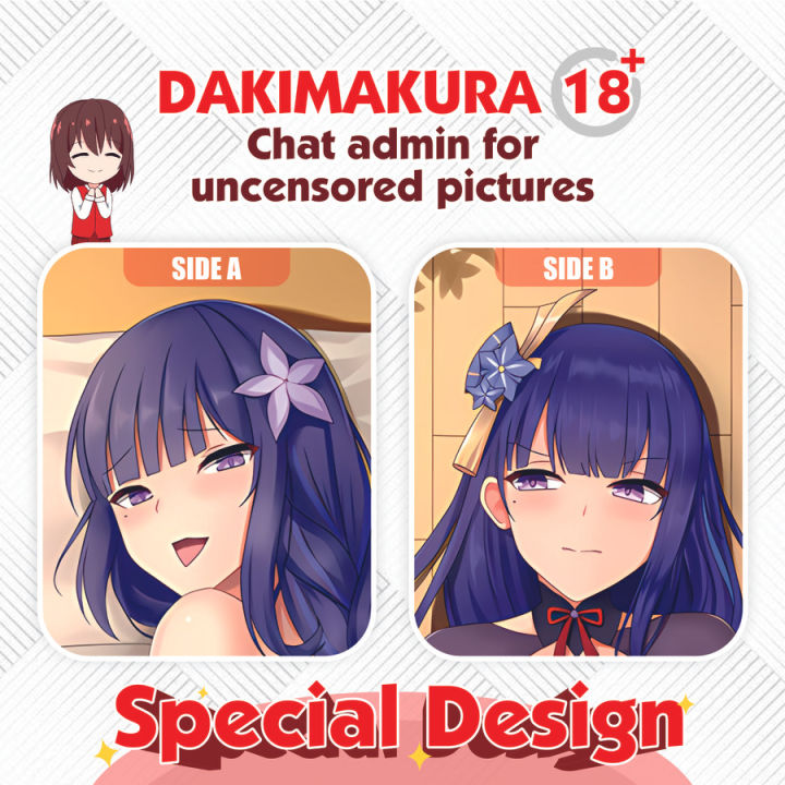 Dakimakura Raiden Shogun Genshin Impact 150x50 cm (Cover Only) | Lazada ...