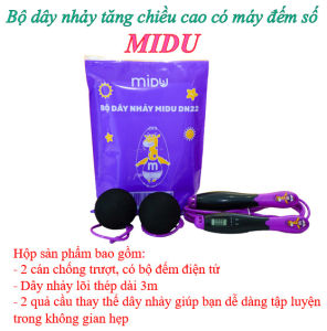Máy nhảy dây tăng chiều cao điều khiển từ xa đếm số tự động Midu MenaQ7 (kèm thước đo dán tường) cho bé