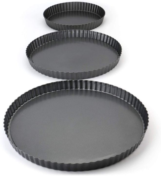 Tosnail Non stick Quiche Pan Tart Pan Pie Pan with Removable Loose