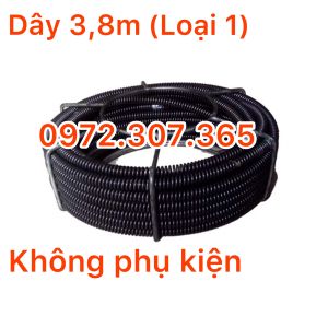 Dây thông tắc cống lò xo phi 16mm (loại 1) dài 38m. Được làm bằng chất liệu thép Mangar siêu bền