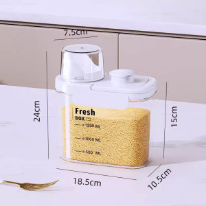 Locaupin Kitchen Storage Rice Dispenser Storage Box Food Dispensers Pet Food Container