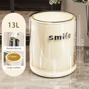 Justliving Thùng rác kép Thùng rác tròn 13L đơn giản và thân thiện với môi trường cho nhà bếp bệt vệ sinh phòng tắm Thùng rác Thùng rác rác thải phòng khách