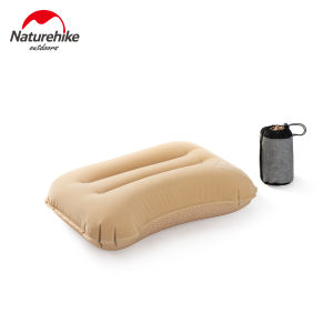 Naturehike TPU Sleep Pillow Flocking Silent Ultralight Inflatable Camping Travel Quiet Soft Fabric Small Storage only 110g