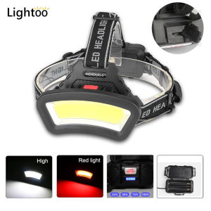 COB LED Headlight Rechargeable Waterproof Headlamp fishing Lantern white/red light Outdoor Hiking camping light usb head torch light head flashlight heavy duty head lamp led super bright headlights flash light for head touch light