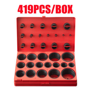 【Cash on delivery】419pcs O-ring Assortment Set Seal Gasket Universal Rubber O Ring Kit R01-R32 for sealing for valves cars pumps electrical equipment bearings