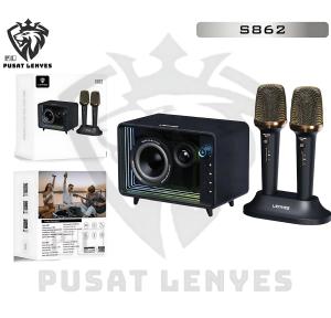 S862 - Speaker LENYES S-862 120W Outdoor KTV Wireless Speaker + Microphone Karaoke Bluetooth 5.3 Bass Boost Abyss Mirror RGB Light