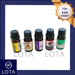 TINH DẦU THIÊN NHIÊN LỌ 10ML CHANH SẢ HOA HỒNG CHANH QUẾ & LAVENDER tinh dầu xông phòng dùng cho máy khuếch tán tinh dầu làm thơm phòng chai nhỏ mini 10 ml chiết xuất từ tự nhiên đuổi muỗi thư giãn hương thơm dịu nhẹ LOTA SHOP