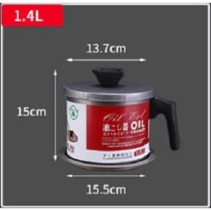 Oil Pot Filter Oil Storage Large Capacity 304 Stainless Steel Grease Keeper Grease Oil Strainer Container Pot 大容量 油壶 过滤器