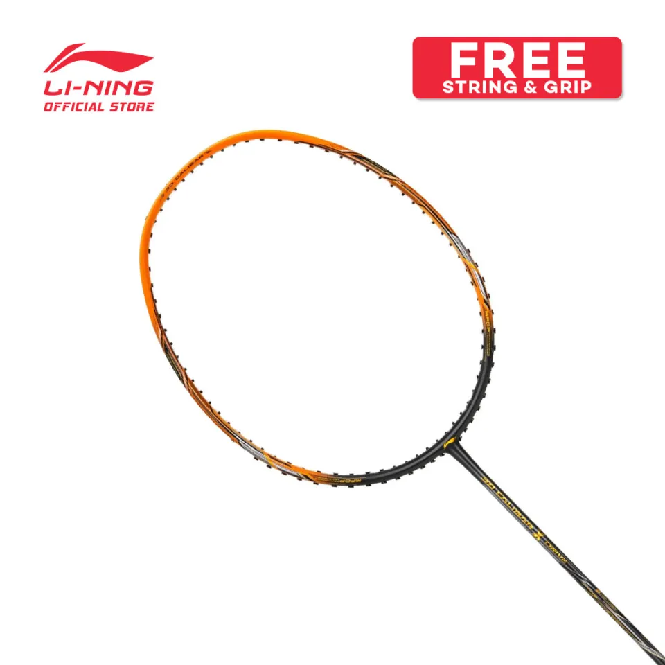 LI-NING 3D CALIBAR X DRIVE BADMINTON RACQUET - BLACK/YELLOW