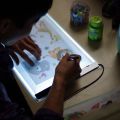 A4 Led Light Pad / Led Drawing Tracing Board / Ultra Slim Cahaya Dapat Diatur  Three Step Trace Board. 