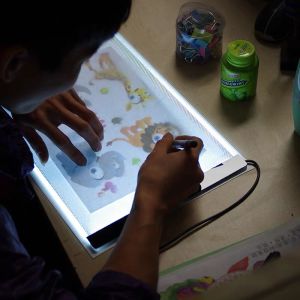 A4 Led Light Pad / Led Drawing Tracing Board / Ultra Slim Cahaya Dapat Diatur  Three Step Trace Board