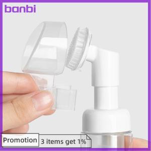 banbi 1PCS 30 60 100 150ml Empty Froth Foaming Pump Bottle With Silicone Brush Head Press Type Face Cleaning Foam Bottles