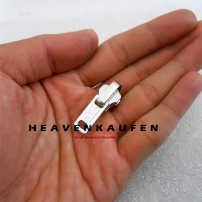 Kepala Resleting / Kepala Zipper Zipper Head YKK Type Gigi Besi No 5 Nikel silver Bolak Balik Harga Per Dua Biji