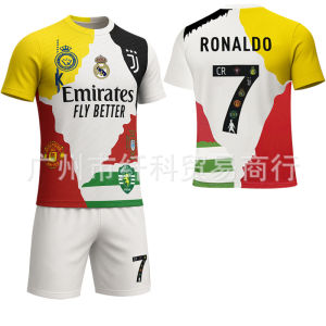 2526 เสื้อผ้า เสื้อยืดกีฬา เสื้อเจอร์ซีย์ผู้ชายย้อนยุค หมายเลข 7 โรนัลโด้ เรอัล มาดริด รุ่นใหม่ ชุดฟุตบอลสโมสร football jersey for men soccer shirt