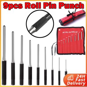 9pcs Roll Pin Punch 1/16" - 5/16" Removing Repair Tools with Storage Pouch Removing Repair Tool