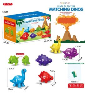 Double-Sided Alphabet Matching Dinosaur Colour Sorting Montessori Learning Toy Early Educational Toys