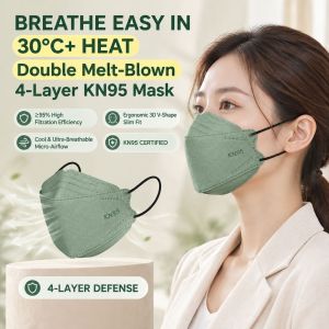 10 PCS KN95 Morandi Color Dust Mask for Adult 4ply 3D Face Mask KF94 Fashion Facemask Facial Mask Individual Packing
