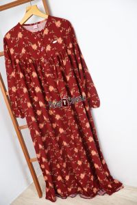 Dress midi ld 115 - 130 busui bahan rayon import