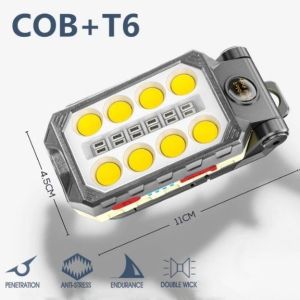 1900W Multifunctional Work Light Type-C charging with hook Camping Lights LED COB Flashlight Waterproof Emergency Lamp