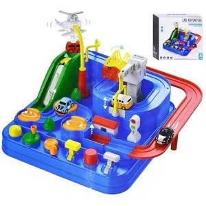 Car Adventure ของเล่นเด็ก เกมรถราง ไม่ใส่ถ่าน ชุดรถราง รถ4คัน ของเล่นเสริมพัฒนาการเด็ก ของเล่นฝึกสมาธิ TY661