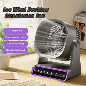 Desk Fan Portable Fan USB Rechargeable Desktop Fan with Digital LED Display Air Circulation Desk Fan for Room Office Travel