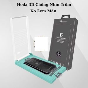 Kính cường lực Hoda 3D chống nhìn trộm cho IPhone 17 Pro Max  16 Pro Max không lẹm màn hình  kèm khung trợ dán dễ dàng