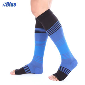 20251Pair Open Toe Compression Socks for Men & Women 20-30mmHg Toeless Compression Socks for Running Nurses Shin Splints Flight