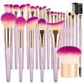 Jaf beauty makeup brush set professional women travel cosmetic kit purple pink. 