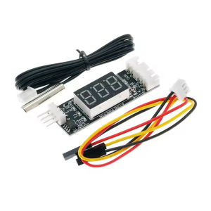 Adjustable PWM Cooling Fan Speed Controller Digital Temperature Monitors 12V 3A 4 Wire Auto Shut Off Stable Performances