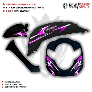 Striping scoopy fi sticker variasi motif simple