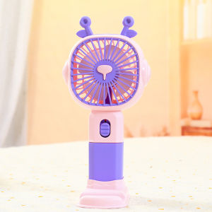 Cute and good-looking Crown Cartoon Ears Stand Base Handheld Fan USB Charge Portable Fan