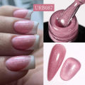 UR SUGAR 7ML Fiber Rubber Base Gel for Broken Nail Repaired Fiberglass Clear Quick Building UV Construction Gel Soak Off Varnish. 