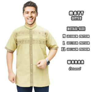 Baju Koko Dewasa Laki Laki Terbaru Lengan Pendek Bahan Katun Bordir