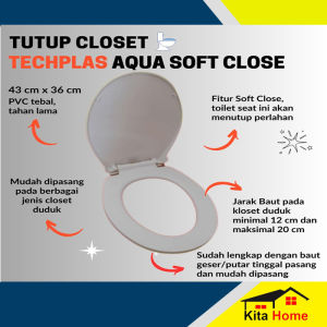 AQUA SOFT CLOSE Tutup Closet / Toilet Duduk Model Toto TEBA