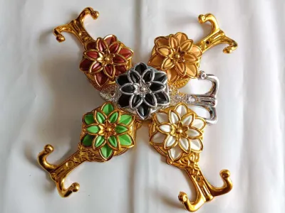 Batang Gorden Fullset Ulir Mewah | 50 75 100 150 200 250 300 cm | Gold Silver Hitam