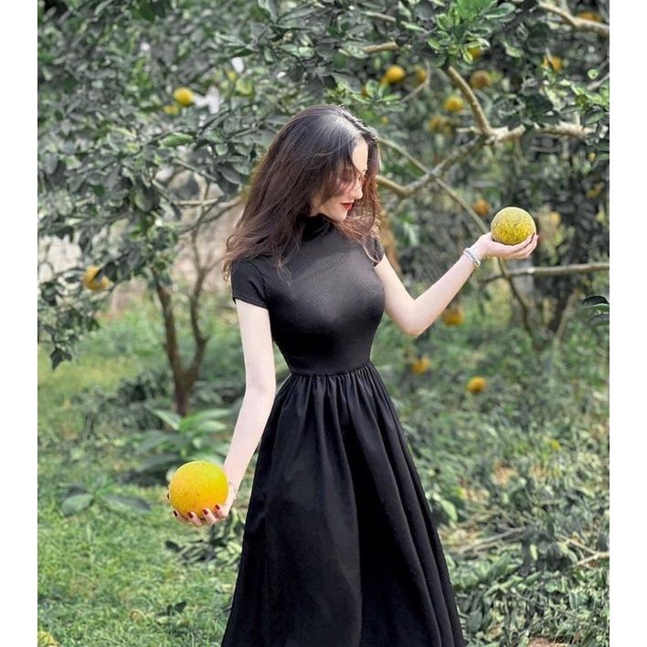 Váy Đầm Len Body Nữ Màu Đen Cổ Sơ Mi Khoét Vai Dài Tay, Váy Ôm Sát Sành  Điệu Cá Tính Tiểu Thư Chất Loại 1 Đủ Size | Shopee Việt Nam