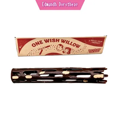 Edmundh Wishing Willow Branch for Rituals Commemorative Tokens for Weddings One Wish Willow Stick with Box – 3d Printed Breakable Luck Charm Spiritual Healing Snap Stick Romantic Wedding Gift for Good