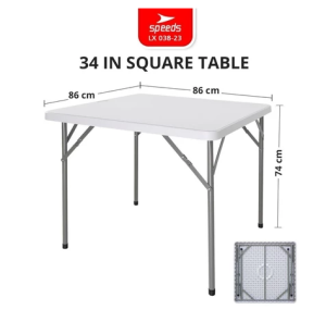 SPEEDS Meja Lipat Fiber Folding Table HDPE Meja Piknik Pameran Jualan Besar Meja Makan 038-23