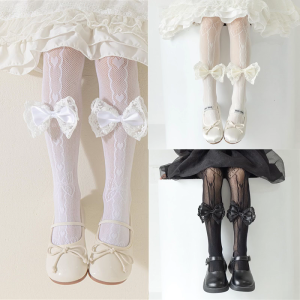 Lovely Style Girls Leggings Mesh with Bowknot High Elasticities Stockings Breathable Socks for Parties & Special occasion