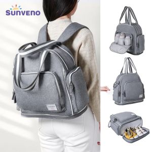 Sunveno Fashion Baby Bag Stroller Bag Maternity Diaper Bag Large Capacity Travel Backpack For Mommy